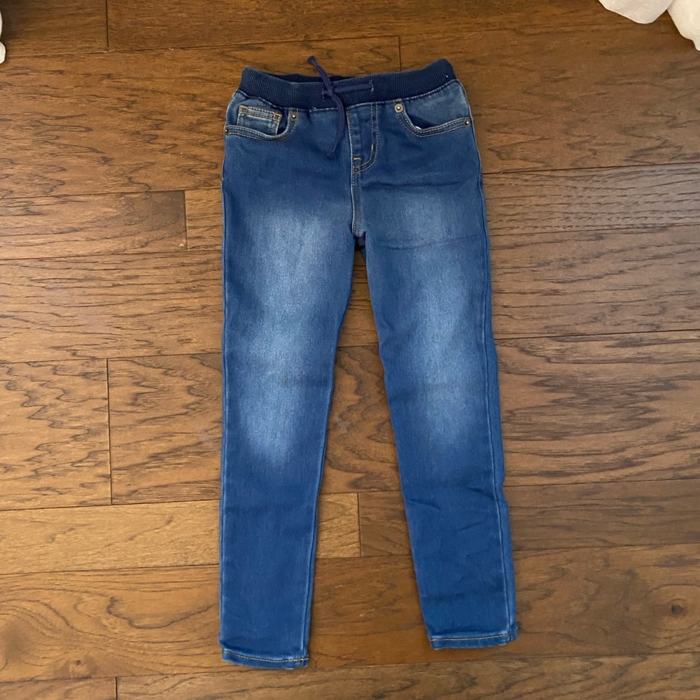 Cat & Jack Size 6 Elastic Waist with drawstring Denim pants